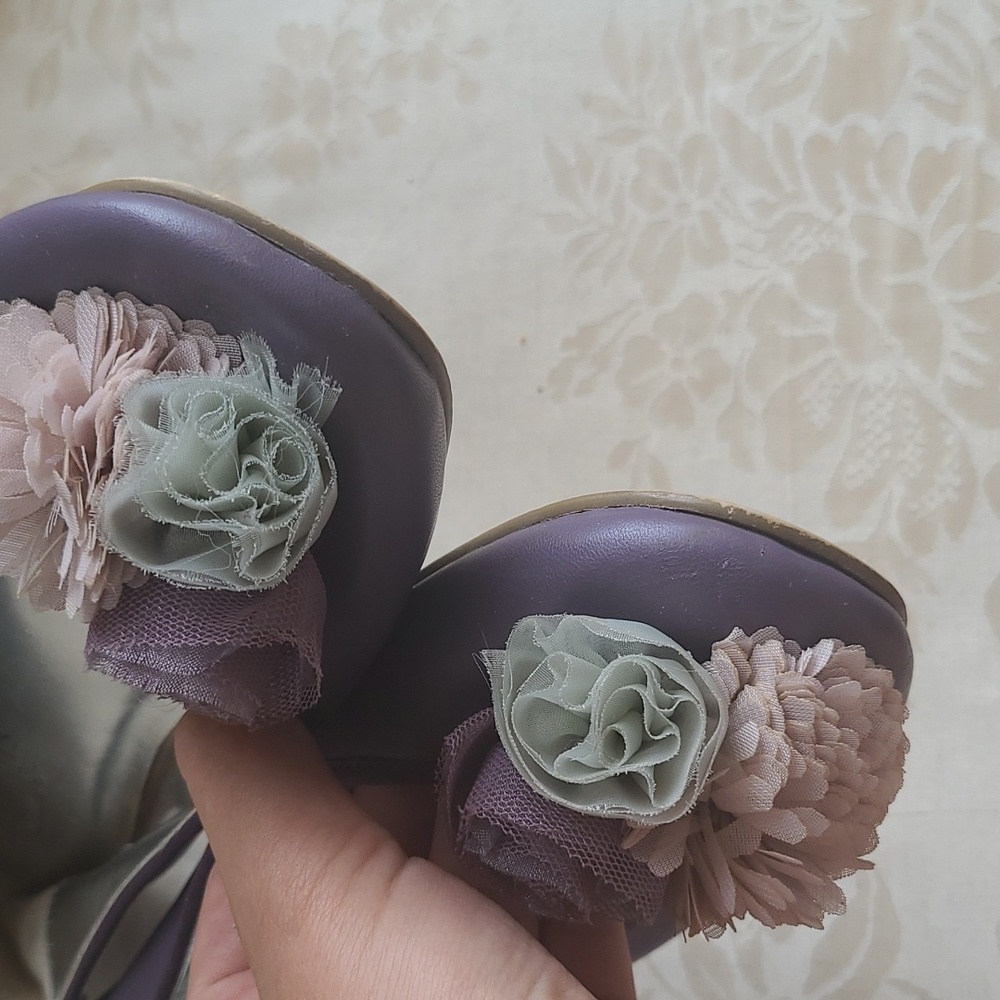 Purple Talbots Flats with Flowers - Picture 5 of 9